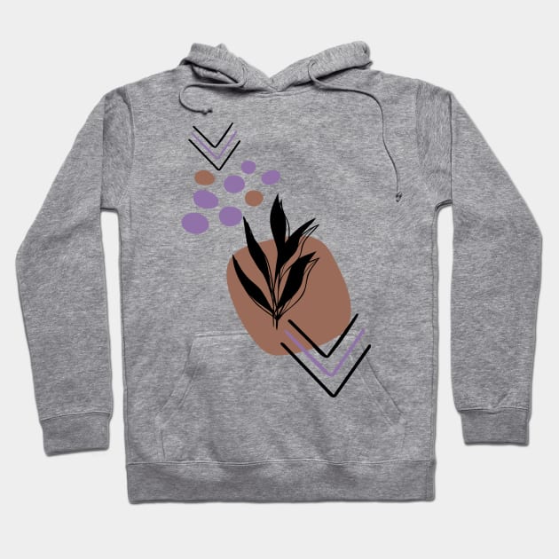 Abstract Leaves and Shapes Hoodie by Gingezel